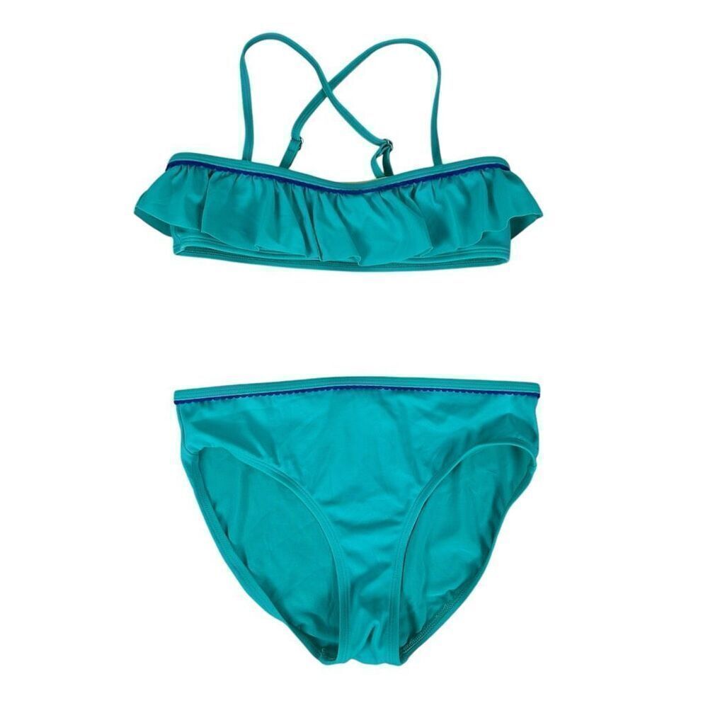 Lands End Girls Teal Bikini size 14